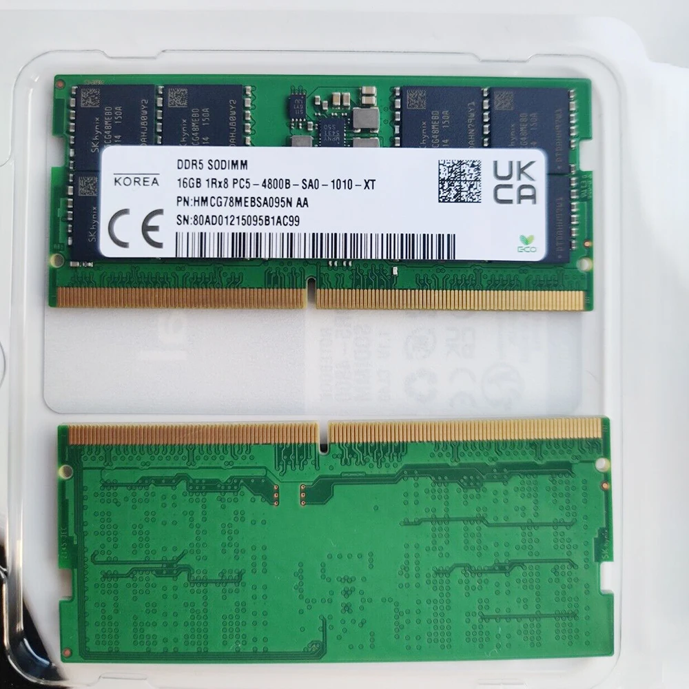 1 Pcs For SK Hynix RAM HMCG78MEBSA095N 16G DDR5 4800 1RX8 PC5-4800B 16GB Laptop Memory Fast Ship High Quality