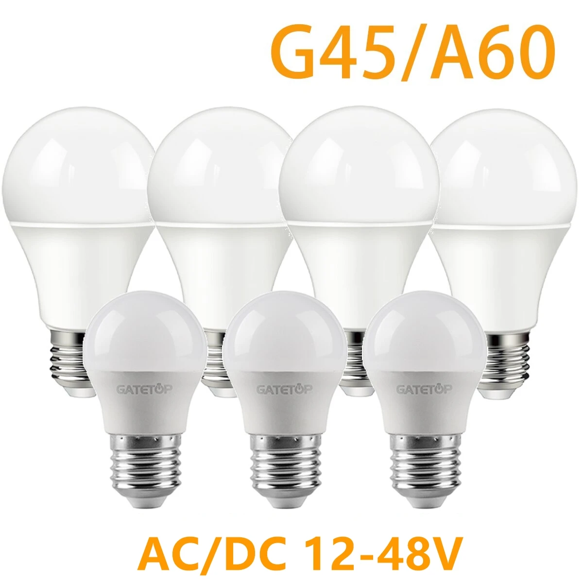 5PCS/LOT LED low voltage bulb light AC/DC 12V 24V 36V 48V E27 B22 lamp base 3W 5W 10W warm white light is used in solar lamps