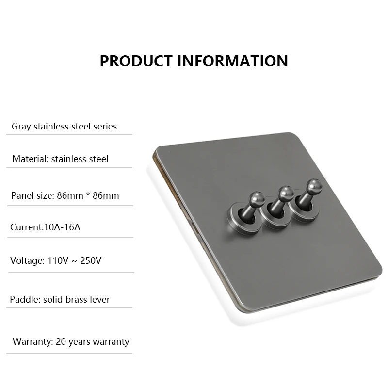 مفتاح تبديل الضوء الرجعية ، قابس فرنسي أوروبي ، منفذ طاقة ، مقبس مع USB مزدوج ، لوحة فولاذ مقاوم للصدأ ، 86 نوع ، 1-4 عصابة ، طريقتان #4