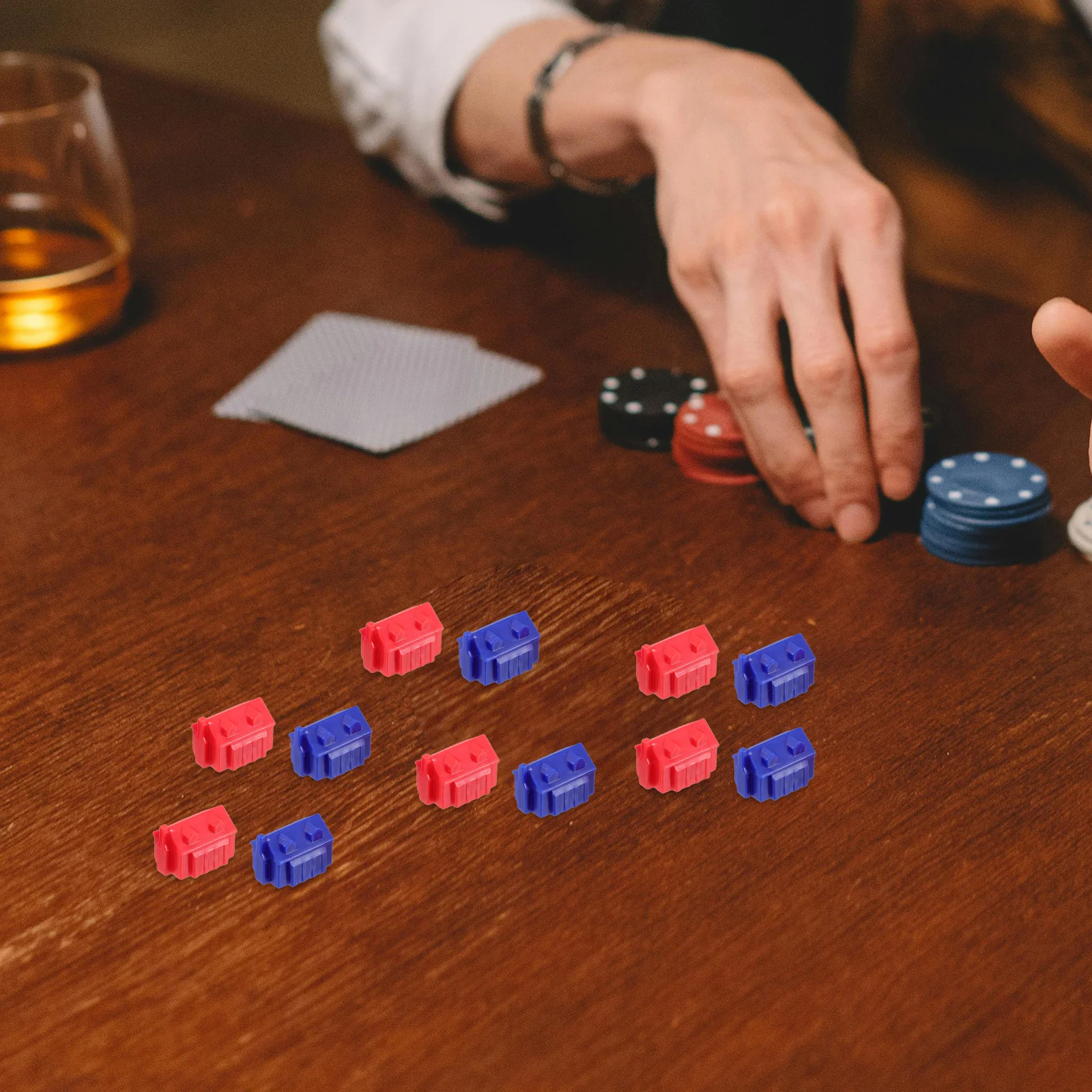 

40Pcs Game Pieces Replacement Miniature Plastic Hotels Houses Supplement Accessories for Board Game Family Fun