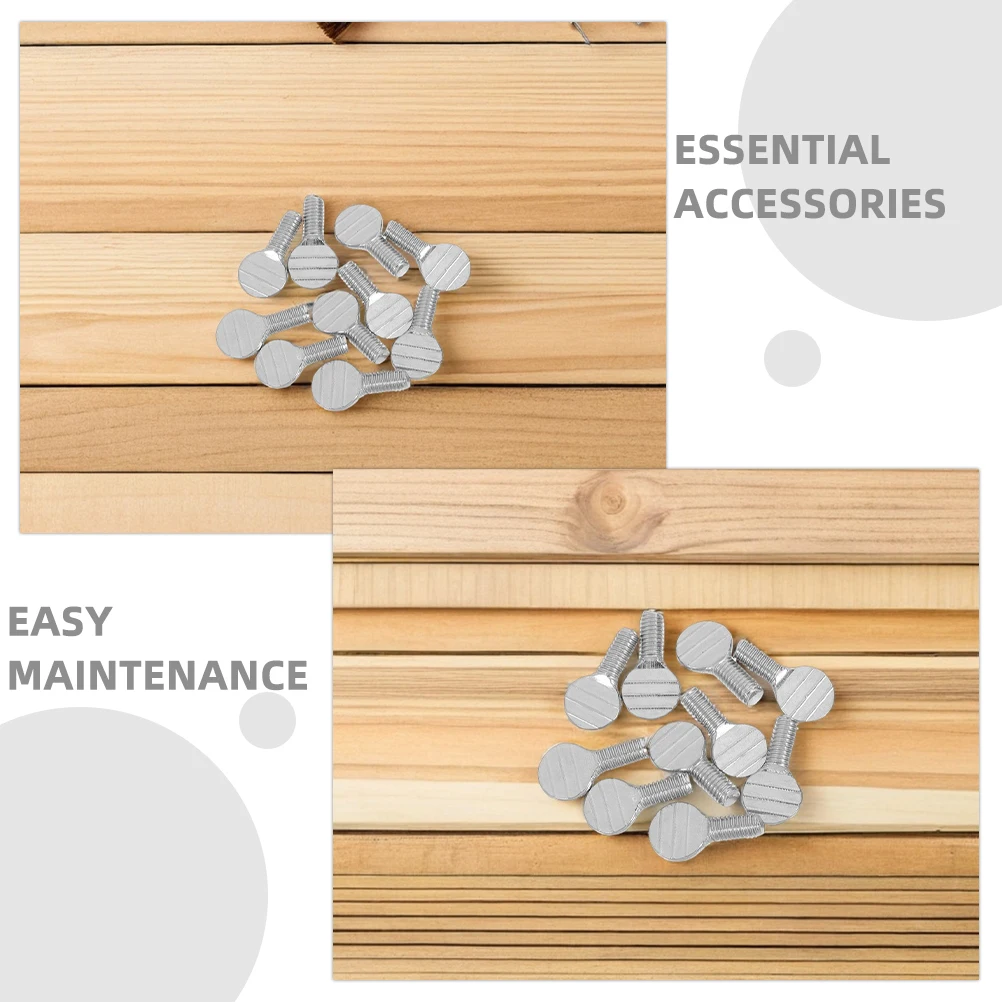 

12pcs Stainless Steel Thumb Screws Rotisserie Fork Screws Air Fryer Rotating Racket Replacement Kitchen Oven Grill Parts