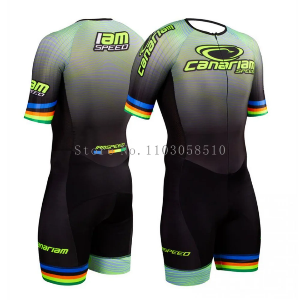 Canariam Men\'s Skate Suit Roller Skate Speed Race Fast Skat Speed Skats Ciclismo Skating Jumpsuit Pro Team Tights Skinsuit 2025
