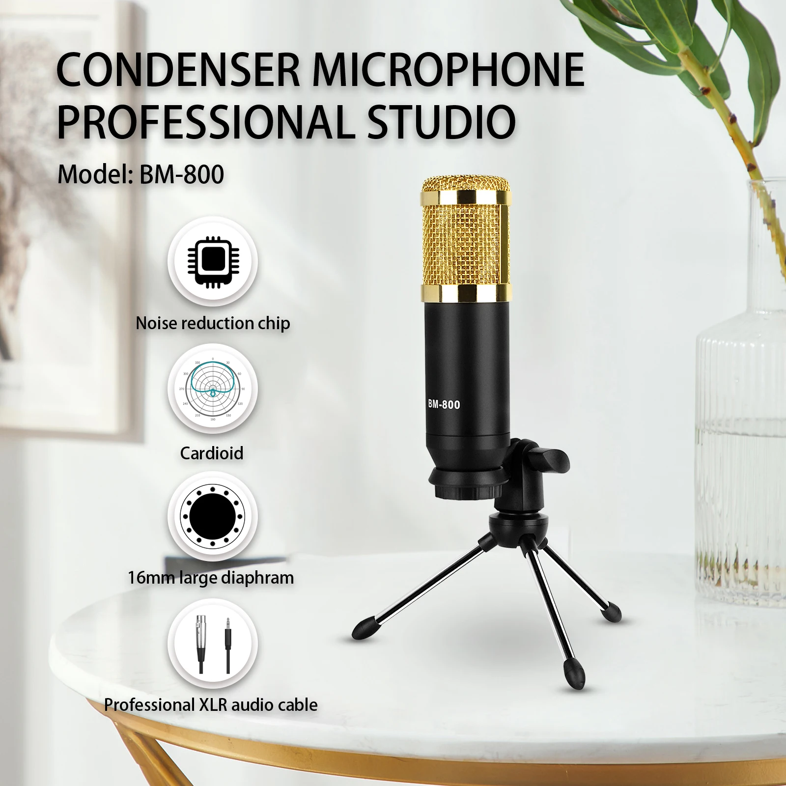 Podcast Studio Kit Audio Interface Mixer Geluidsconsole Met Dj Condensator Microfoon Geluidskaart