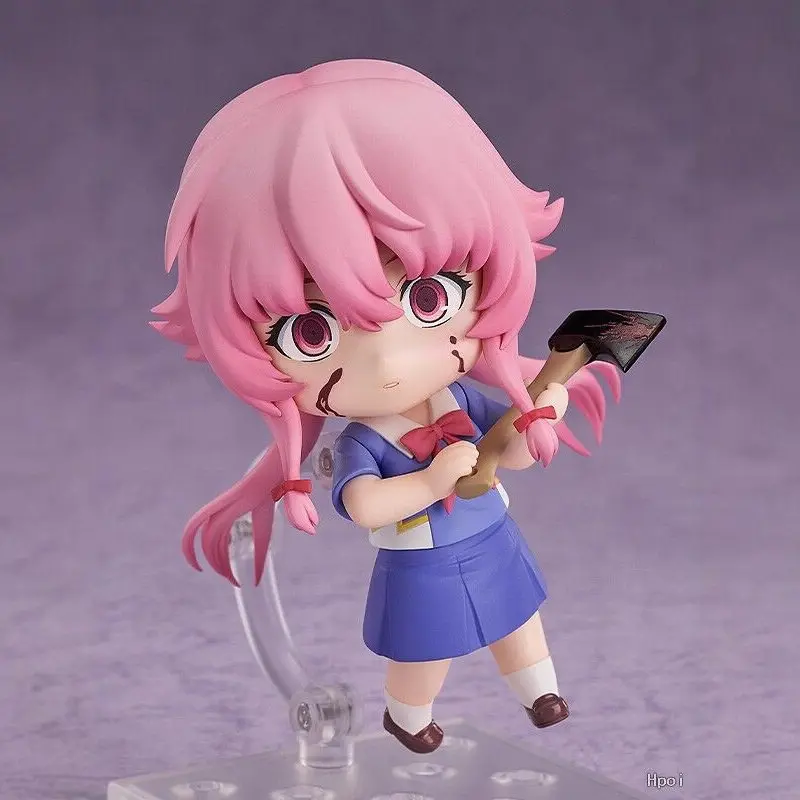 Anime #2316 Future Diary Yuno Gasai Movable Figure With Swap Faces Boxed Model Desktop Ornament Collectible Anime Toy Gift Fans view 2