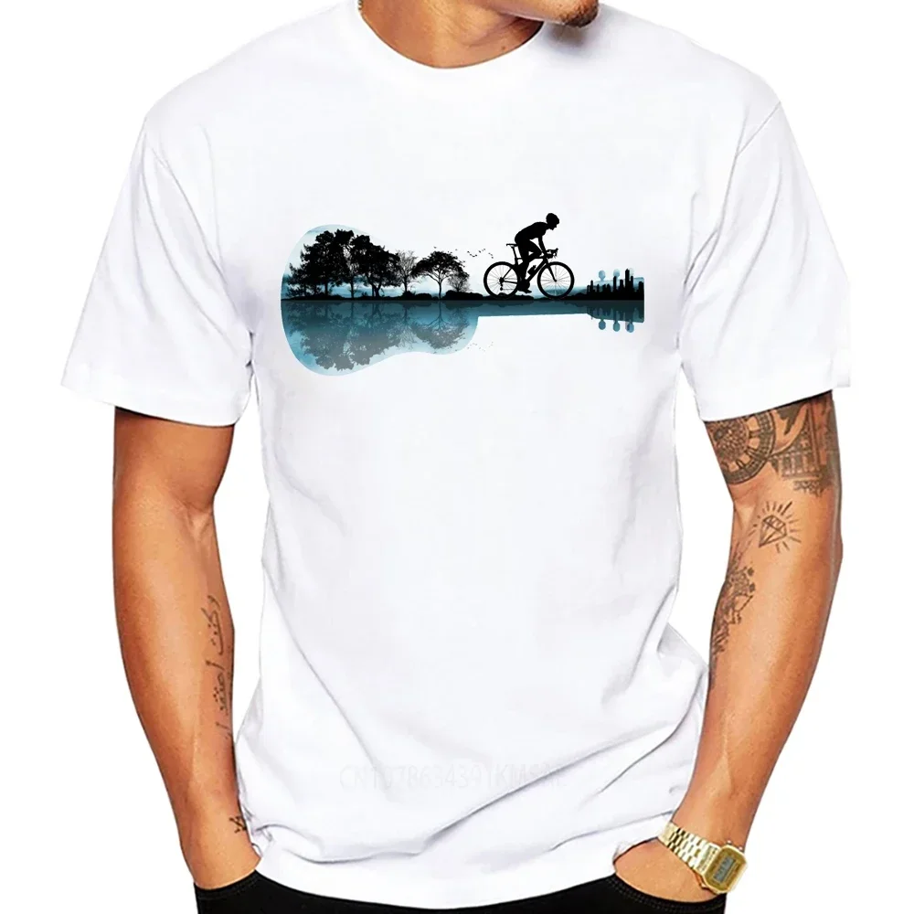 Bikepacking Art Comics Gear Bicycle Cyclist T-Shirt Men Short Sleeve Road Bike Cycling Sport Lover TShirt White Casual Boy Tees