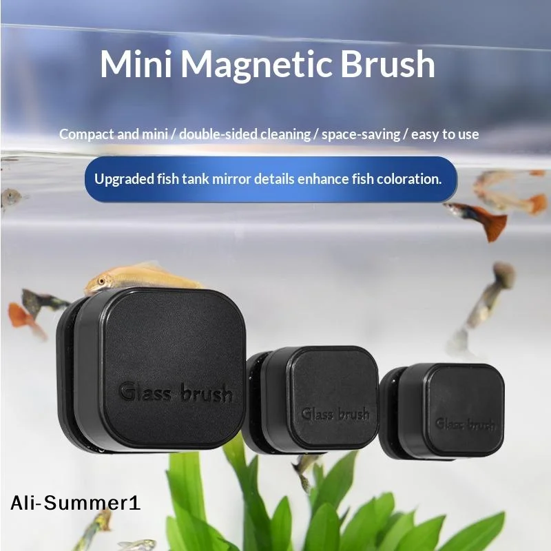 Marine Aquarium Glass Scraper - 【E】자석식 수족관 유리 청소 브러쉬 미니,