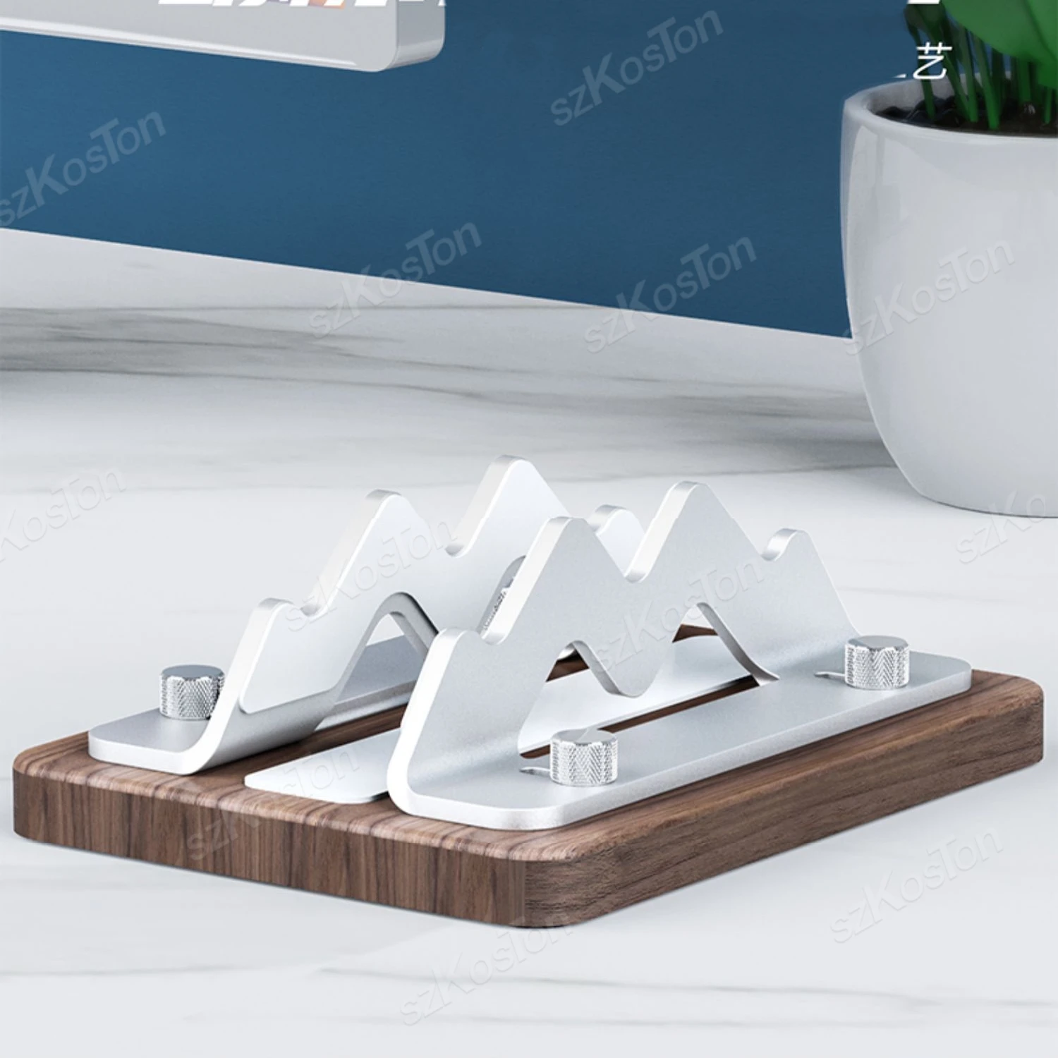 Вертикальная подставка из орехового дерева для Mac Mini M4 Micro, настольного компьютера, ноутбука, регулируемая основа для Mac Mini M1 M2 M3 M4 (2010-2024)