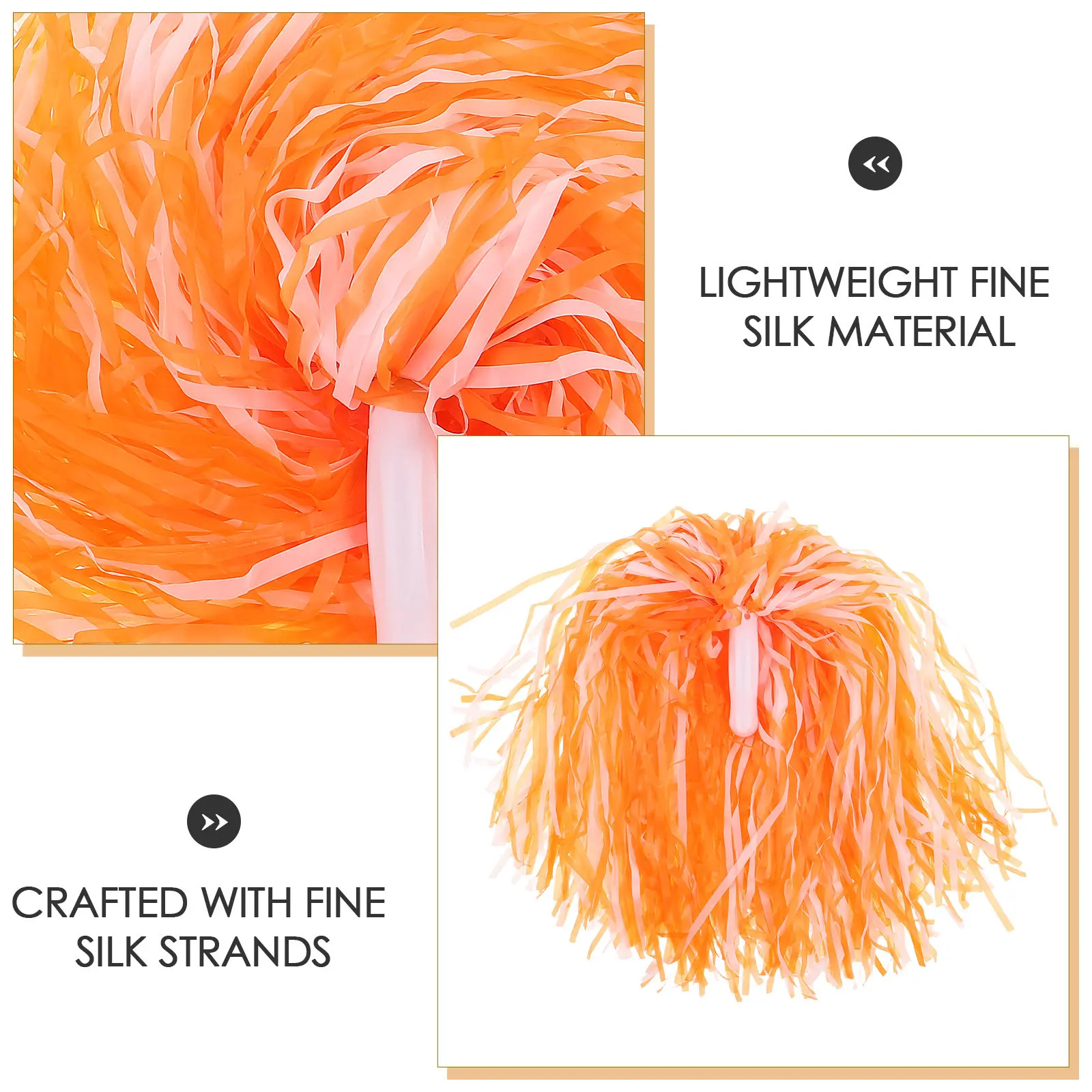 18Pcs Cheerleading Pom Poms Matte Lightweight Handheld Spirit Accessories for School Sports Dance Performances Team Poms