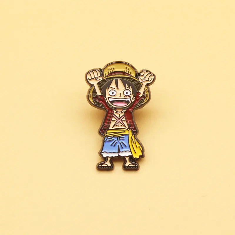 One Piece Luffy Enamel Brooch Sewing Needle Lapel Pin Cartoon Badge Backpack Decoration Accessories Comic Exhibition Decoration