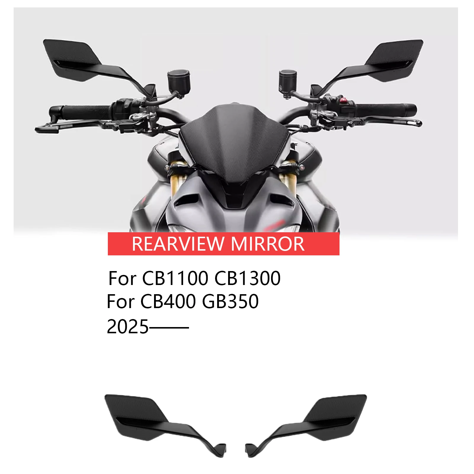 

For CB1100 CB1300 CB400 GB350 2025 motorcycle rearview mirror invisible rearview mirror sports winglet wind wing rearview mirror