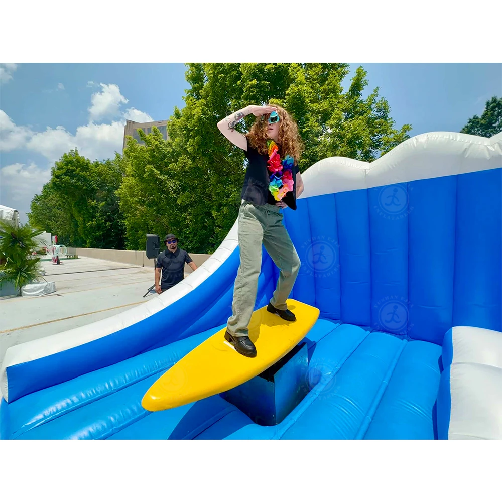 Bester Preis Outdoor-Unterhaltung Individueller aufblasbarer Surf-Simulator Kinder-Surf-Reitmaschine für zwei Spieler Wave Surfer