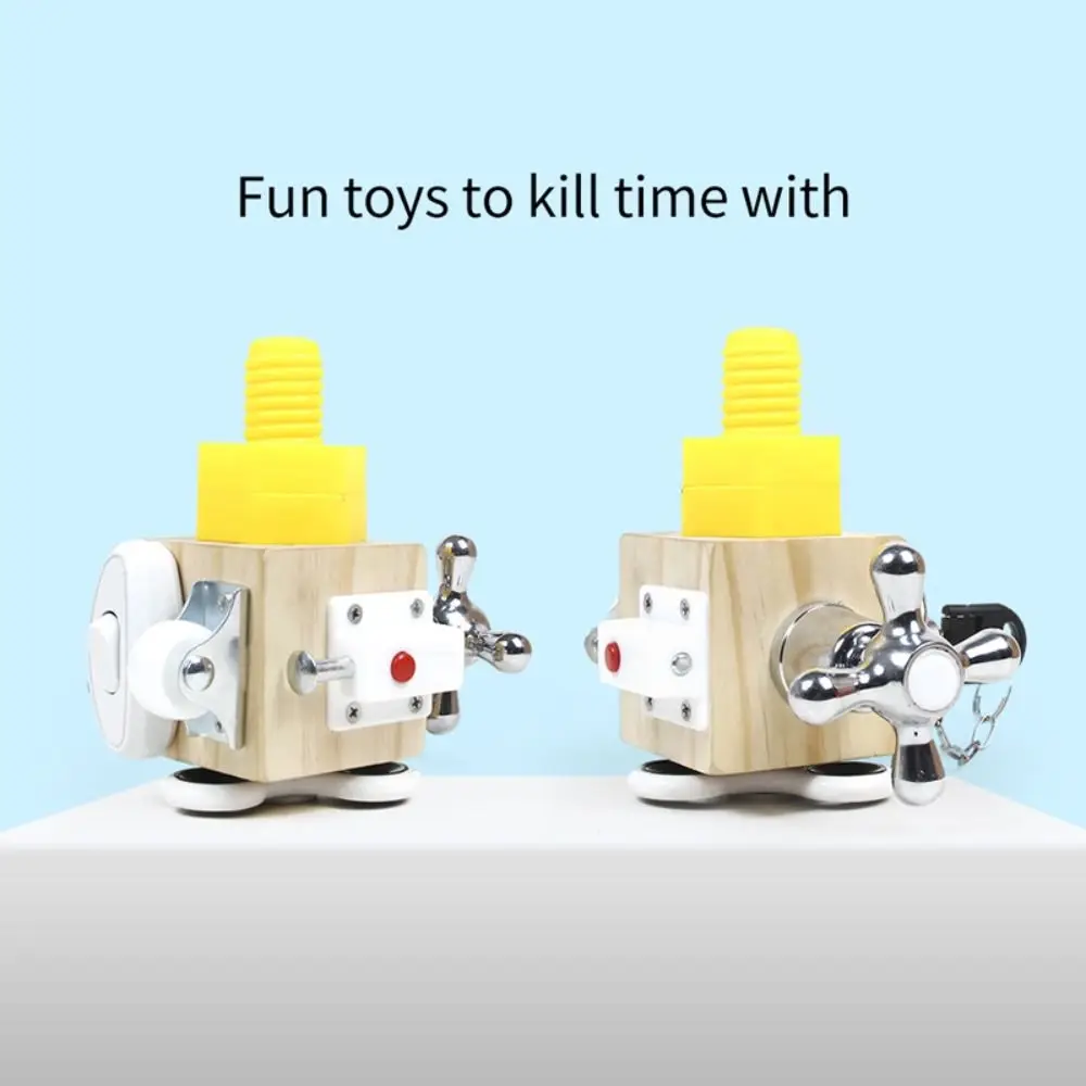 木製教育感覚ボードパズル多面体幼児ビジーキューブボード親子インタラクティブ DIY