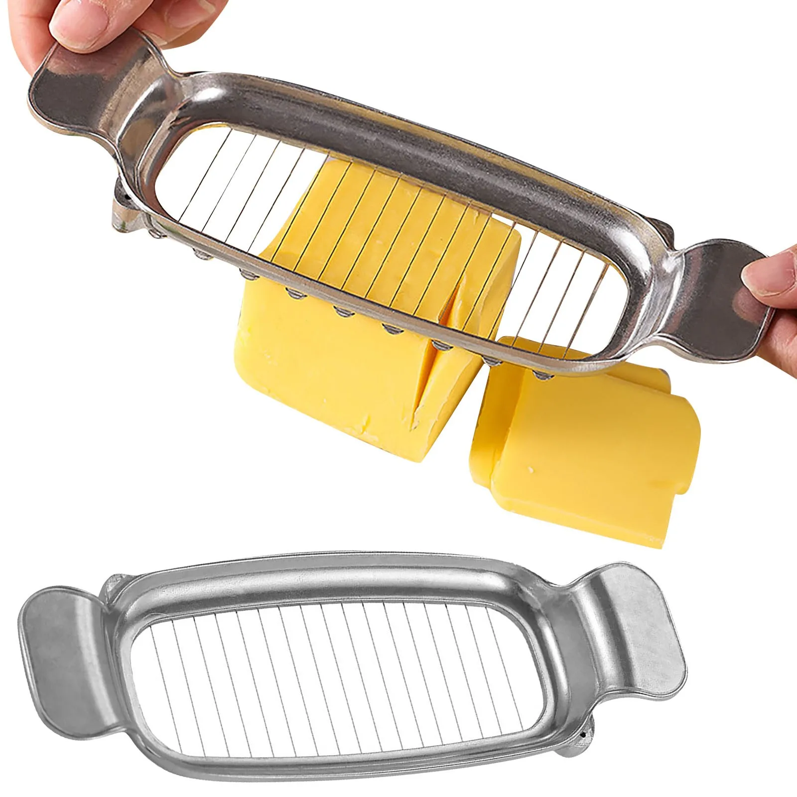 1PCS Butter Wire Slicer Stainless Steel Handheld Butter Cutter Cheese Butter Cheese Cutting Wire Wire Cutter Kitchen Tools