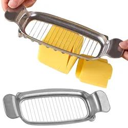1PCS Butter Wire Slicer Stainless Steel Handheld Butter Cutter Cheese Butter Cheese Cutting Wire Wire Cutter Kitchen Tools