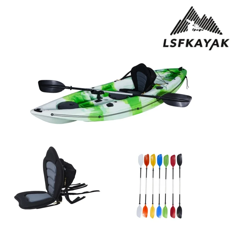 China Factory 2025 Popular Hot Sell 10ft 2.79M One Person Single Seating Plastic Fishing Kayak Boat On Lake And River Sea Ocean