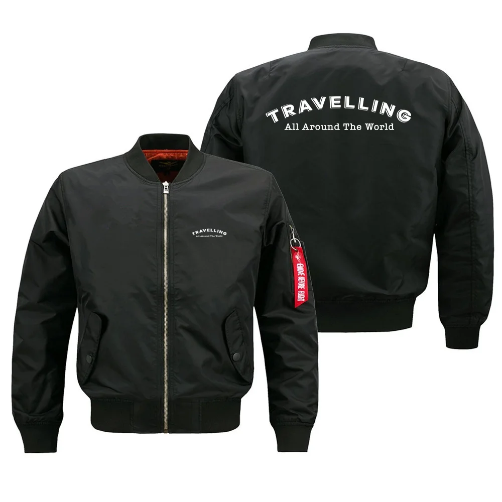 Travelling All Around The World Aviation Pilots Ma1 Bomber Jacket Coats for Men Outdoor Military Man Baseball Jacket