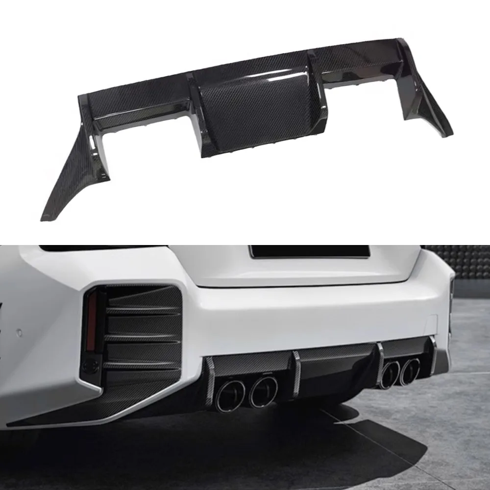 For BMW M2 G87 2023+ MP Style Genuine Dry Carbon Fiber Rear  Bumper Rear Lip Diffuser Rear Spoiler Body Kits Trim Accessories