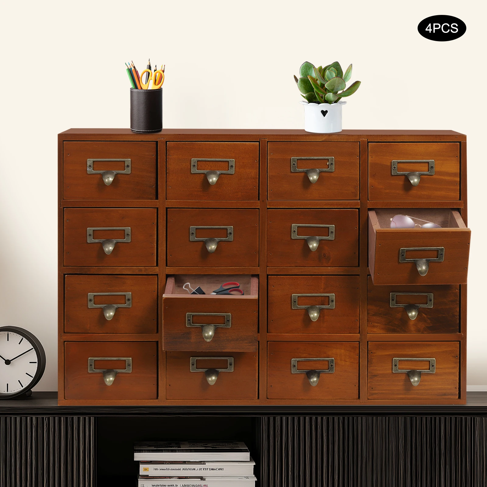 

Storage Cabinet, 64-Drawer Storage Box, 4 PCS Drawer Cabinets