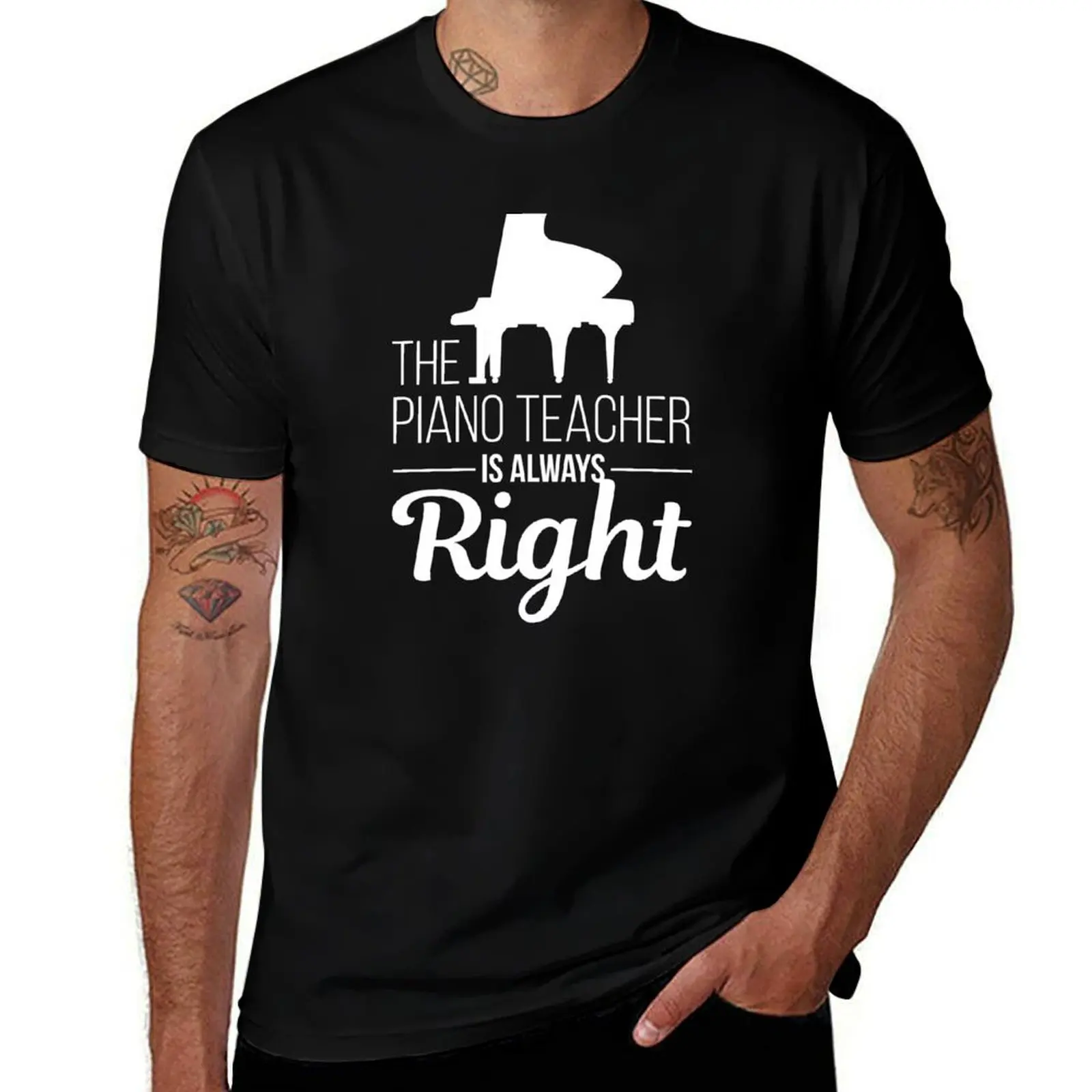

The Piano Teacher Is Always Right T-Shirt Retro Graphic Print T-Shirt