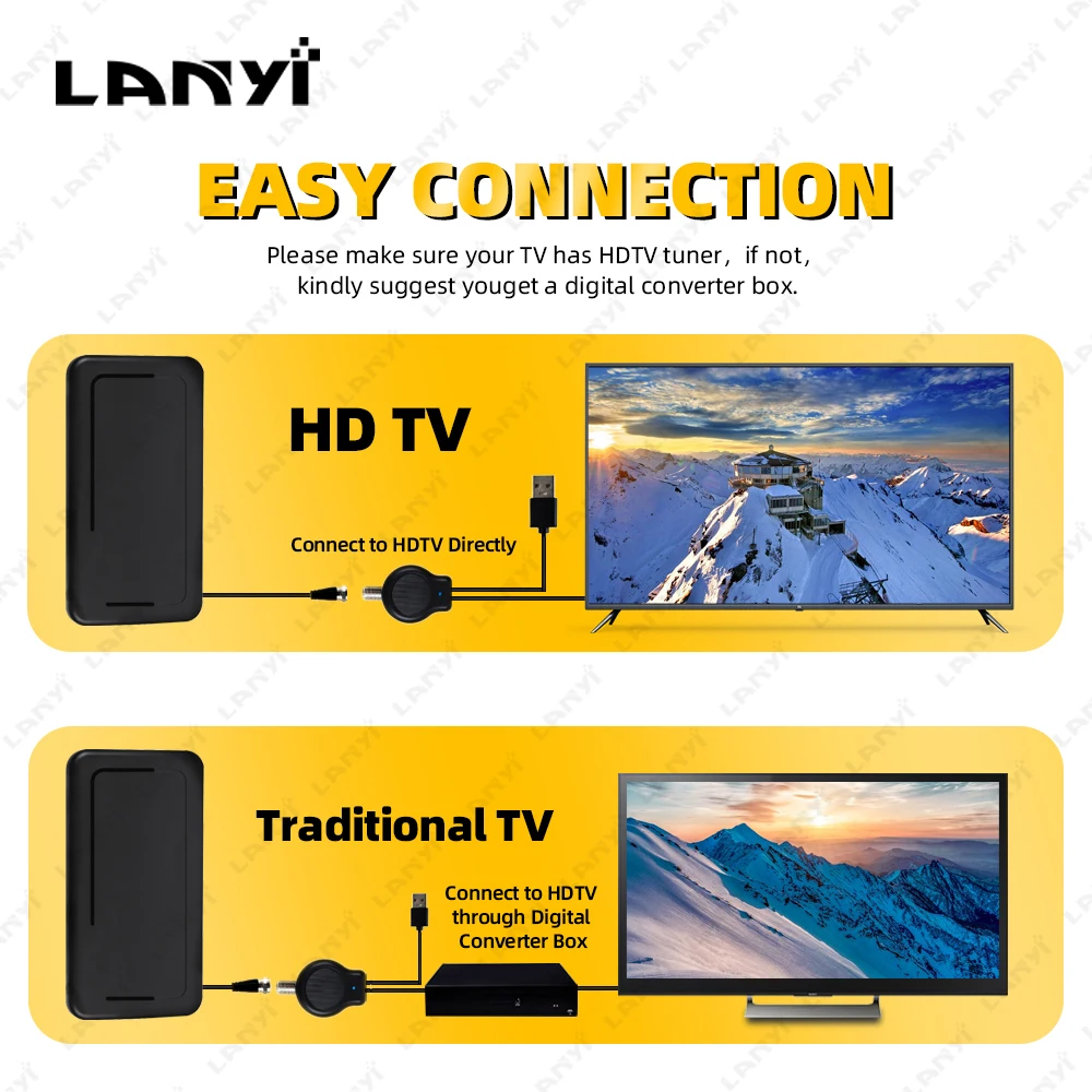 2024 Newest Tv Antenna  For All Tv Indoor Strong Signal 10000 Miles 30Dbi Booster Hd Rv Receiver Digital Outdoor Antenna Global