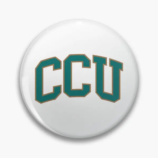 Ccu College Font Curved  Soft Button Pin Hat Collar Brooch Cartoon Jewelry Fashion Clothes Funny Metal Decor Lapel Pin Women