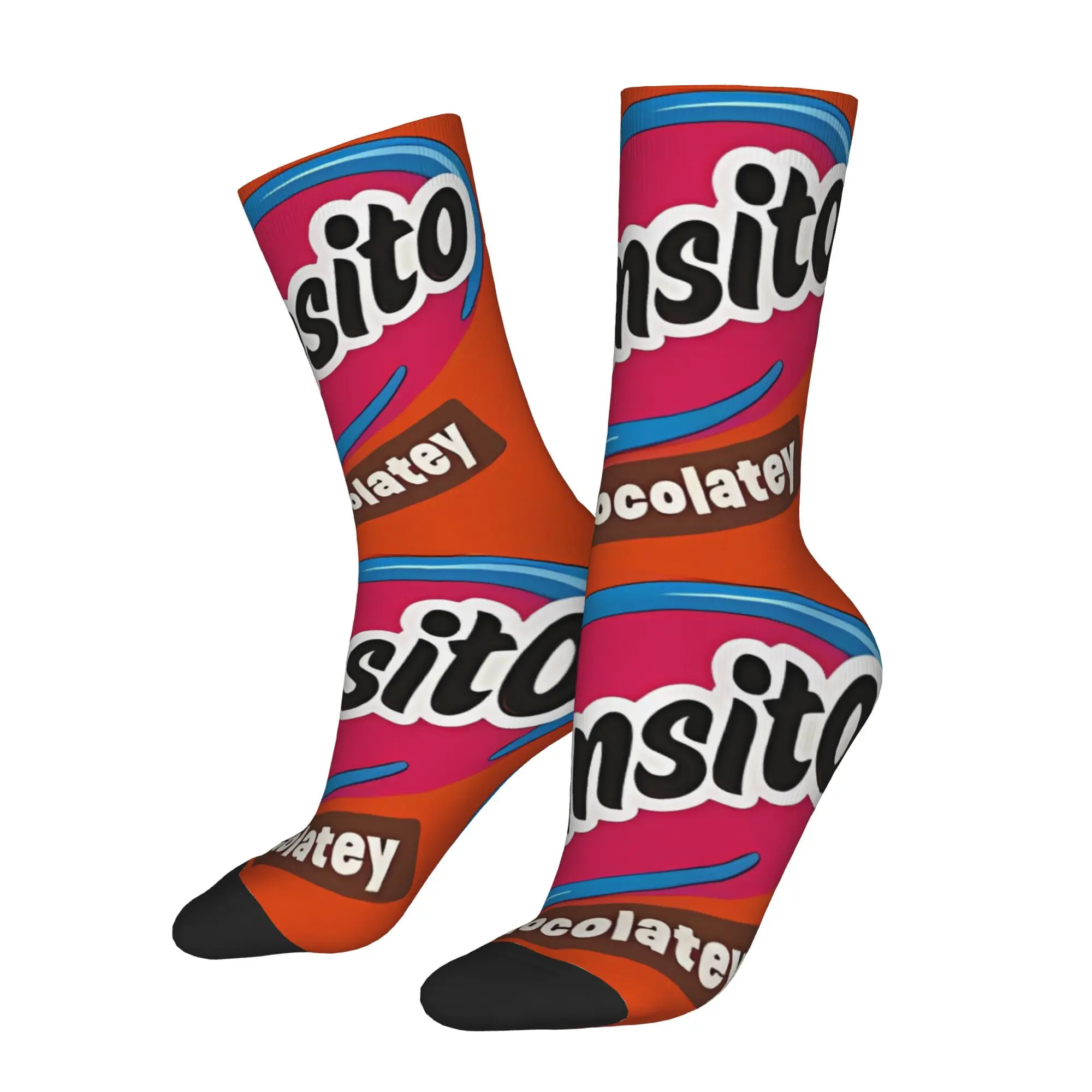 1 par de calcetines divertidos Gansito Chocolatey Snack Harajuku con estampado de calidad, calcetines informales para hombre