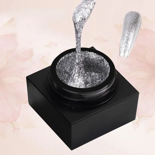 Imagen 2 del producto Esmalte de uñas de platino enlatado, pegamento de platino, superllamativas de alta gama, dorado, plateado, línea de tracción pintada de alta densidad, esmalte de uñas artístico