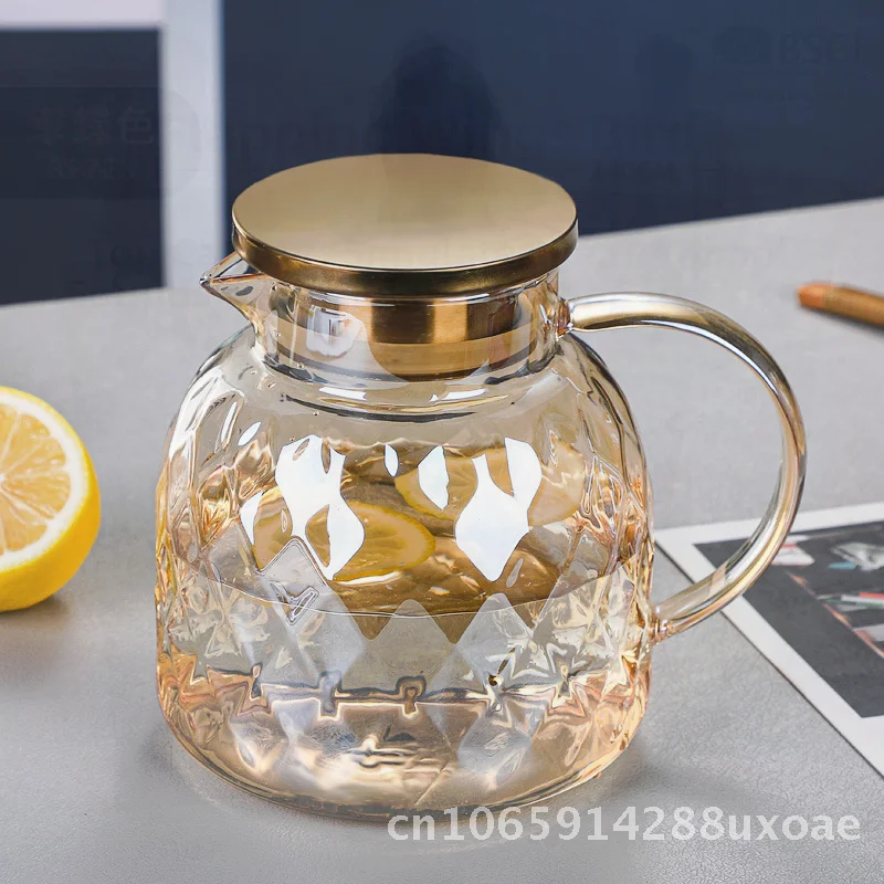 Heat-resistant glass cold water bottle water cup fruit teapot cold water bottle large capacity household
