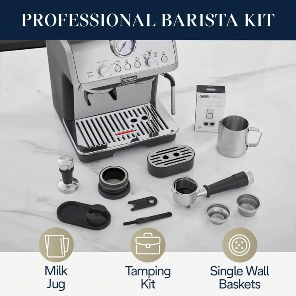 Specialista Espresso Machine with Grinder, Milk Frother, 1450W, Barista Kit - Bean to Cup Coffee & Cappuccino Maker