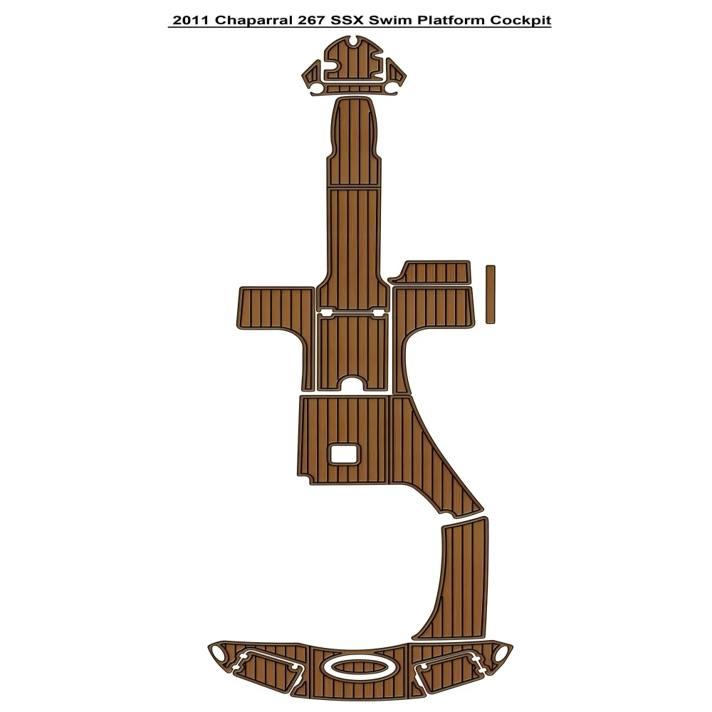 

2011 Chaparral 267 SSX Swim Platform Cockpit Boat EVA Faux Flooring Pad Mat SeaDek MarineMat Gatorstep Style Self Adhesive