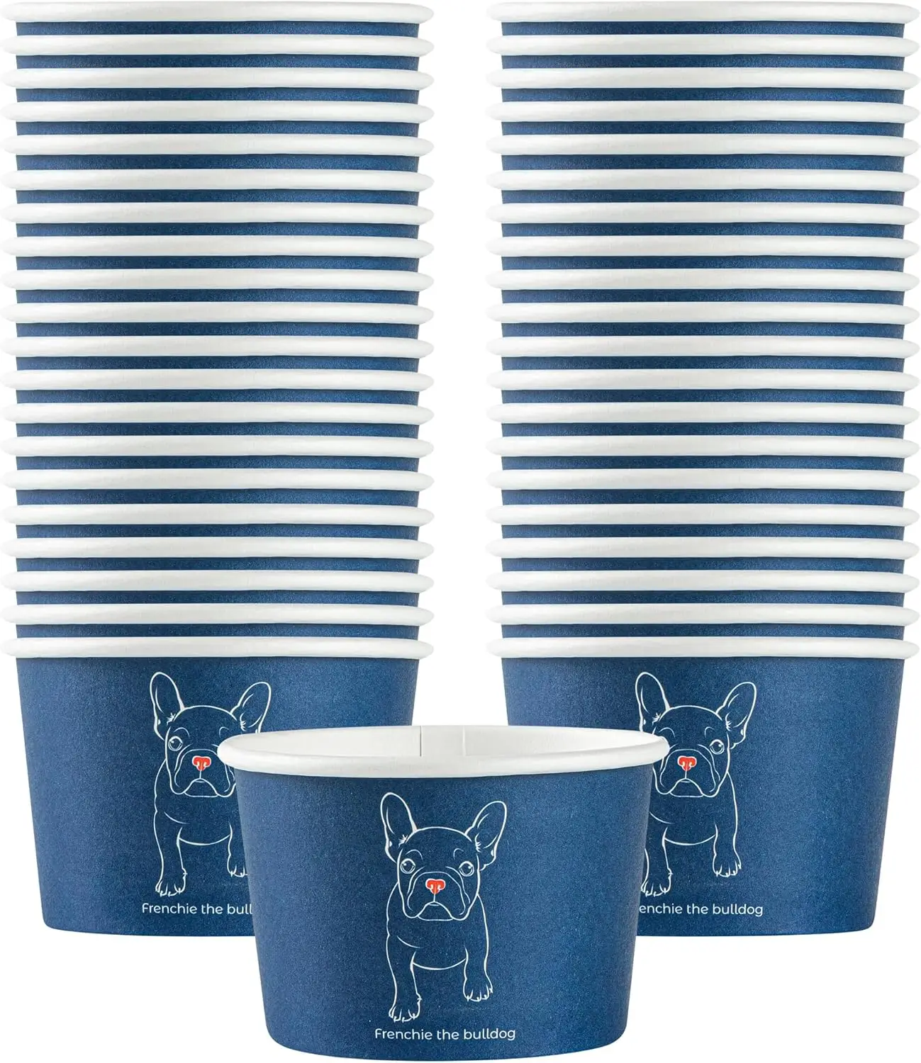 

Coppetta 4-Ounce Dessert Cups, 50 Disposable Ice Cream Cups - Lids Sold Separately, Heavy-Duty, Frenchie Paper Frozen Yo