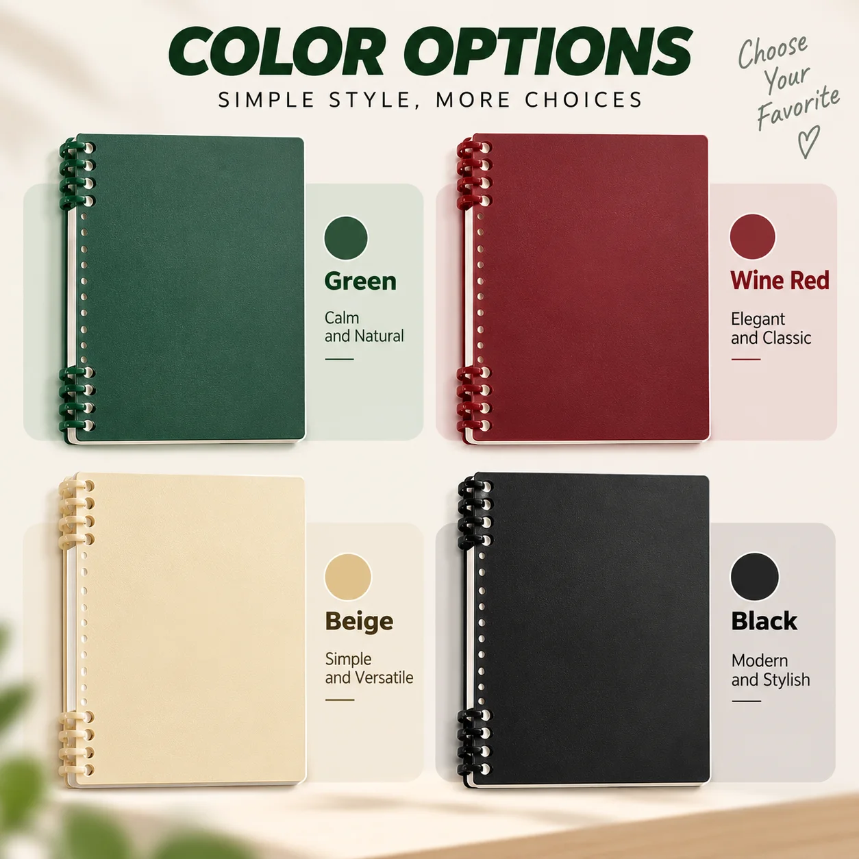 B5 Refillable Loose Leaf Cornell Notebook 120 Pages With Extra Refill Removable Binder Thick Ruled Paper For School College