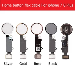 Home Button Flex Cable For iPhone 7 8 Plus Home Button With Flex Cable No Touch ID Fingerprint Function Replacement Parts