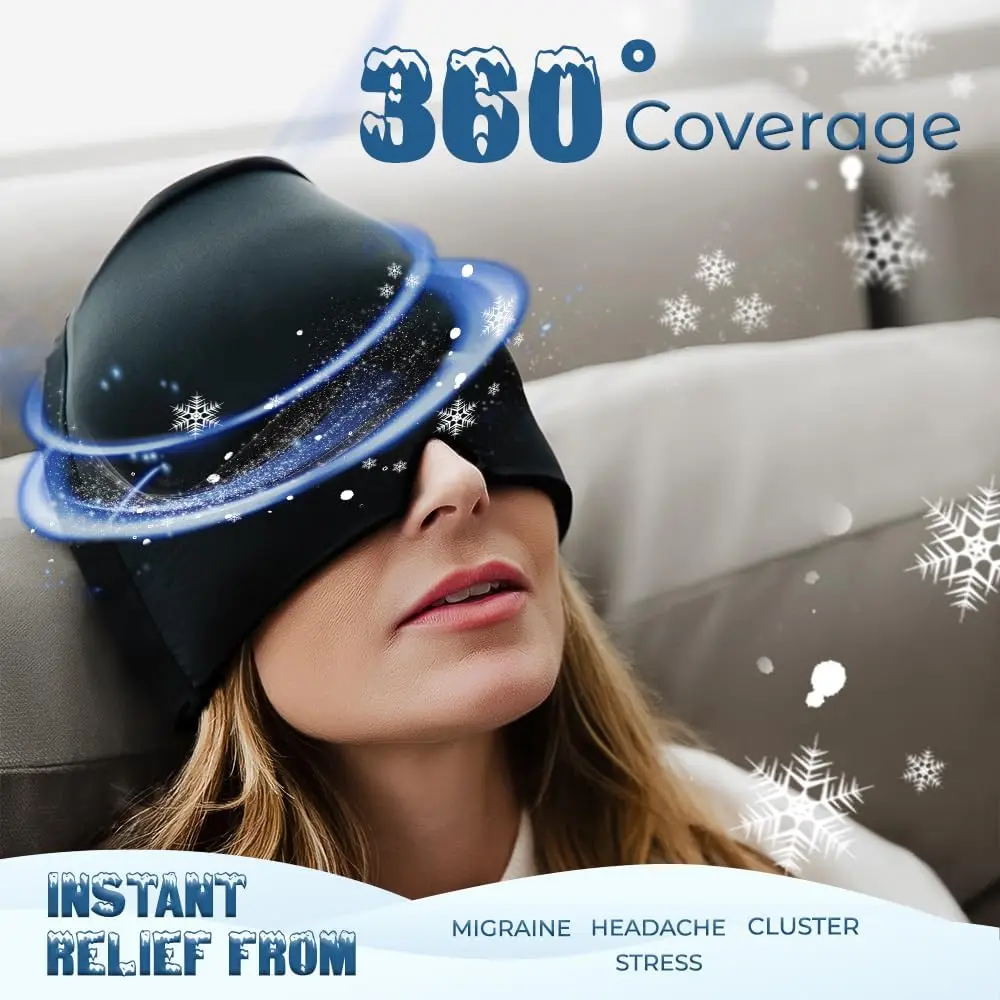 Gel Cold Hot Head Ice Cap Black Head Wrap Face Mask Head Massage Sleep Eye Mask Health Care Tool