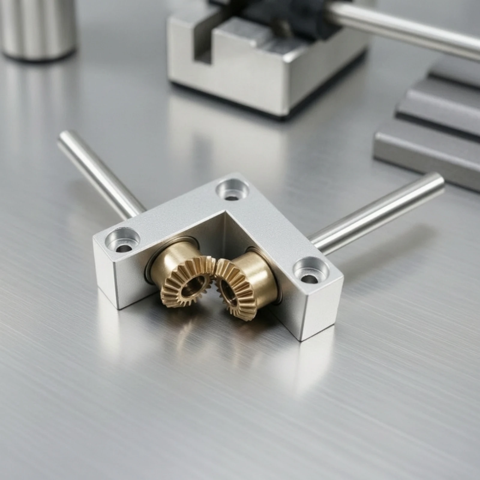 Gear Unit Lightweight 90-Degree Bevel Gearbox with Metal Housing Mechanical DIY Gear Module Corrosion Resistant