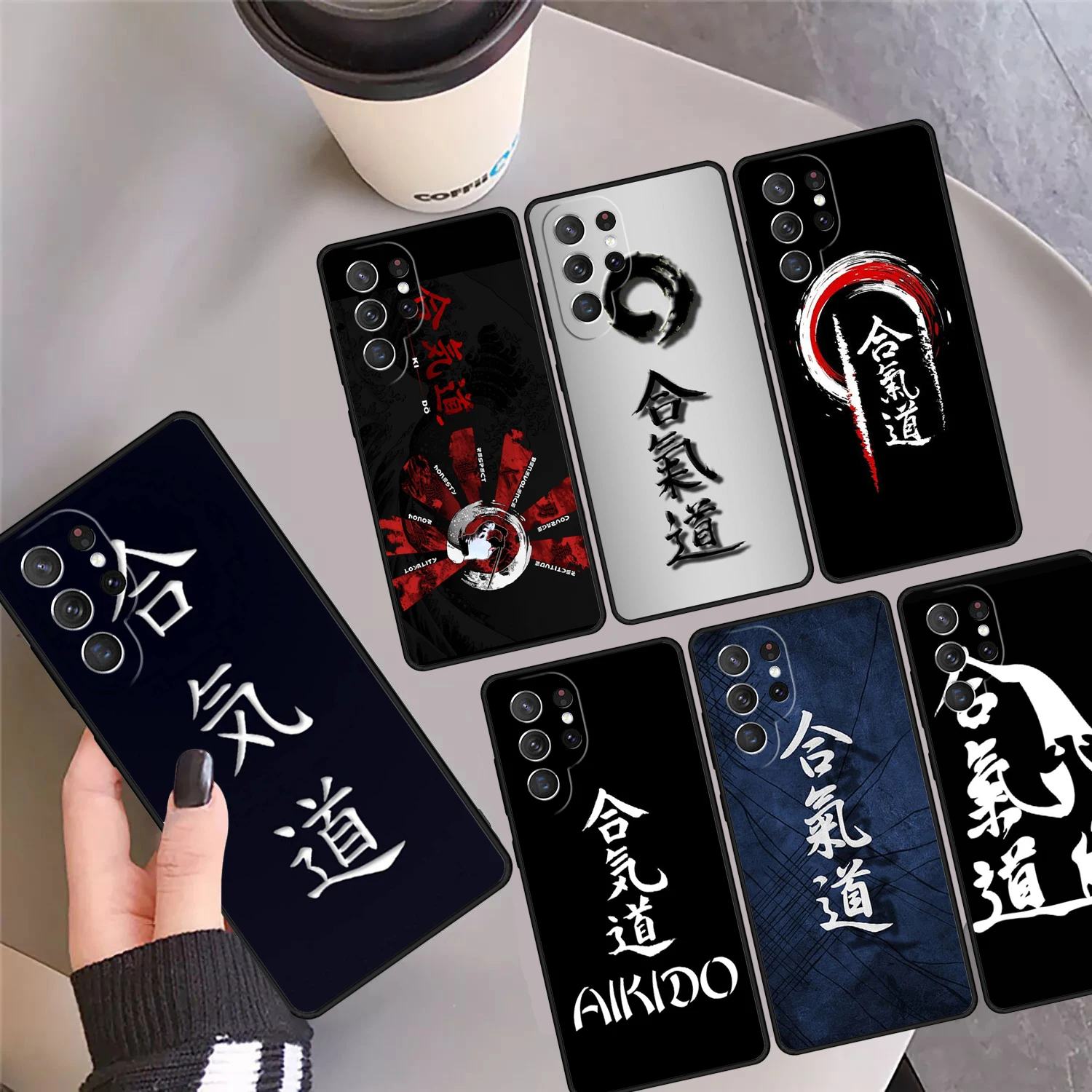 Aikido Japanese Martial Phone Case Cover Coque For Samsung Galaxy S24 Ultra 23 S22 Plus S21 FE S20 S8 S9 S10 Note 10 Pro Note 20