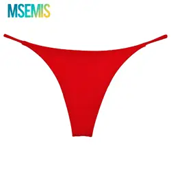 Womens Beach Sunbathing Bikini Panties Thongs Briefs Swimsuit  Low Rise Thong Bikini Bottom Underwear T-back Thongs Swimwear