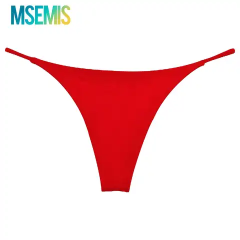 Womens Beach Sunbathing Bikini Panties Thongs Briefs Swimsuit  Low Rise Thong Bikini Bottom Underwear T-back Thongs Swimwear
