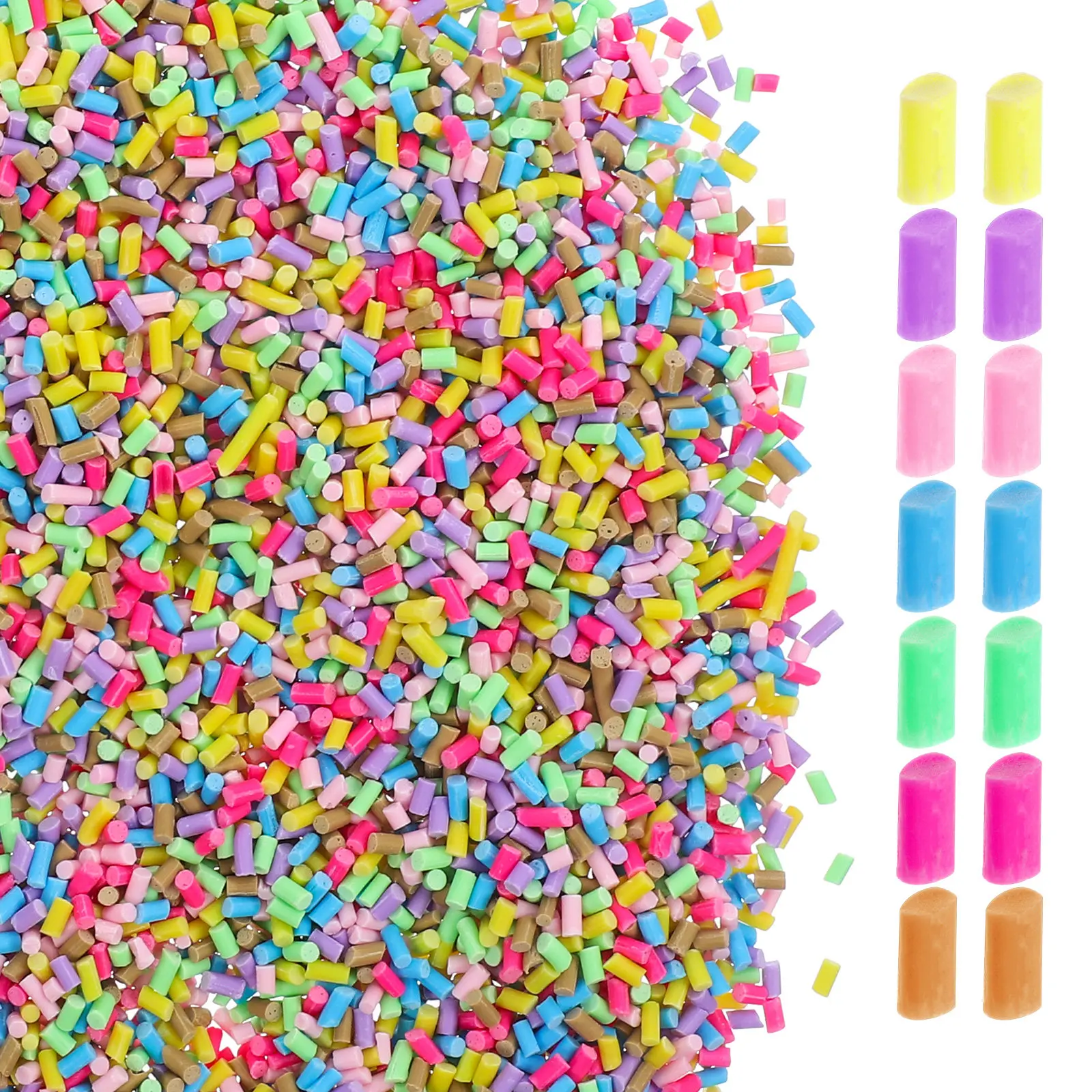 Embellish Craft - 1Set Soft Clay Colorful Sprinkle Accessories
