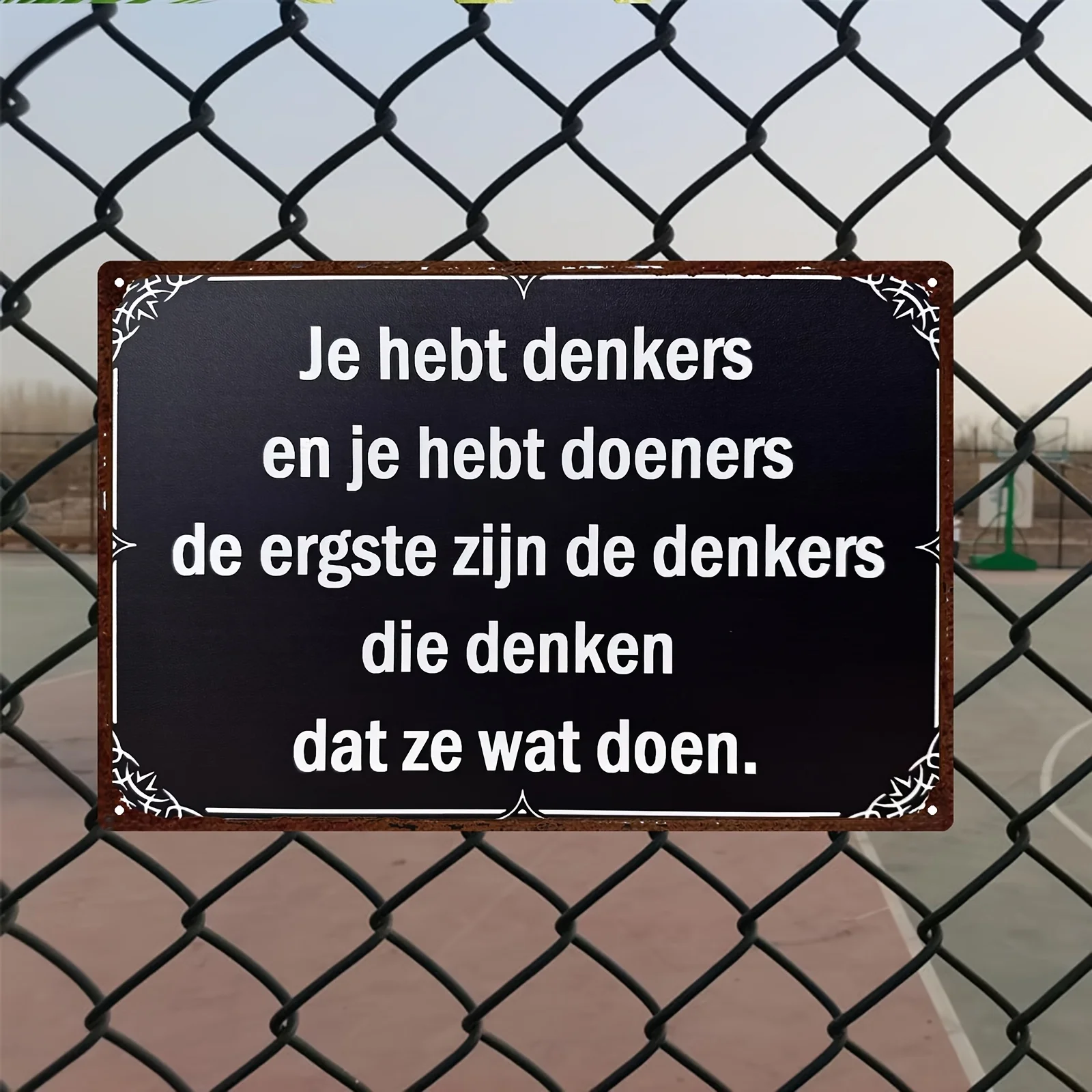 2D Flat Humorous Dutch Slogan Wall Decor - a Durable  Sign with Dutch Proverbs, Perfect As a Gift for Language Learners,