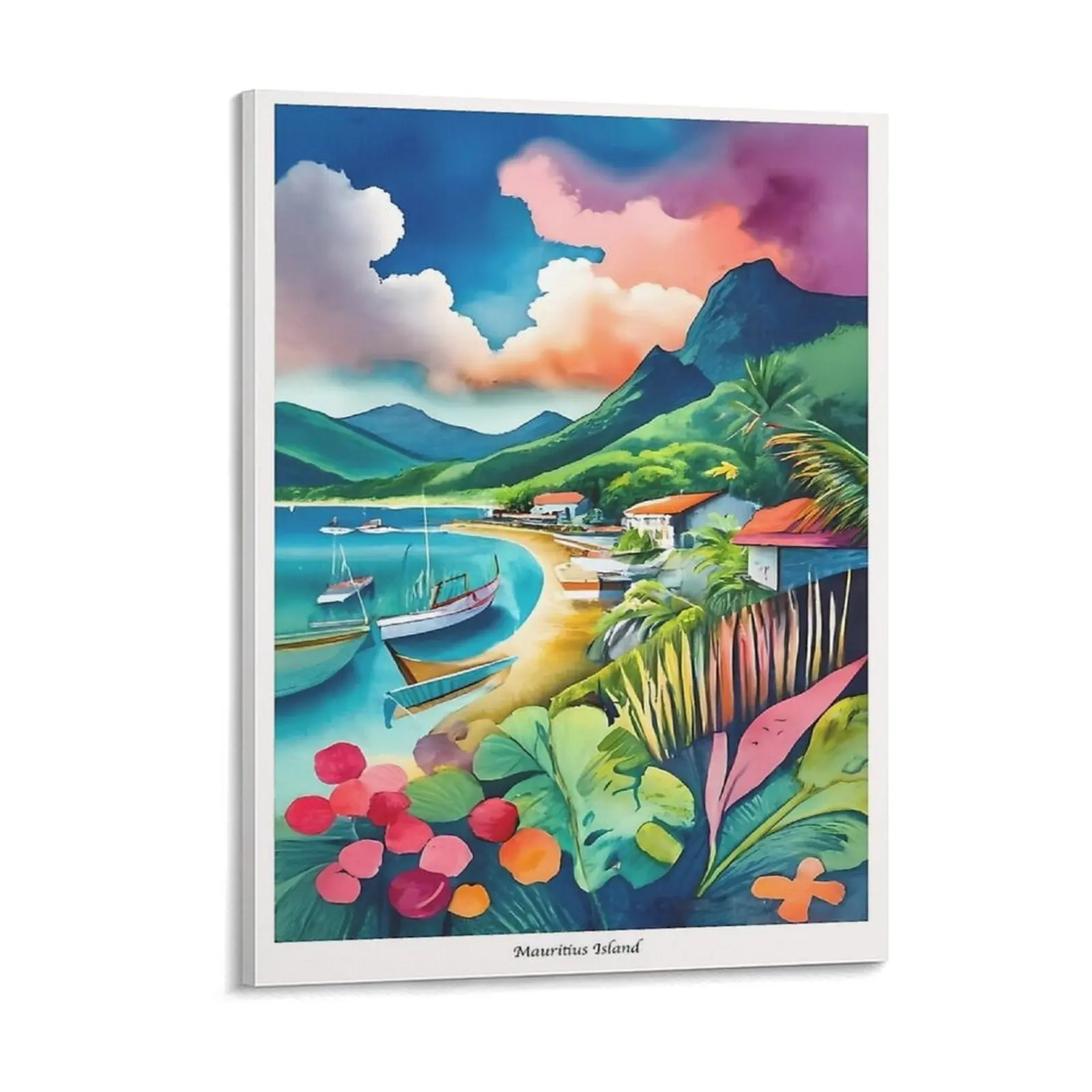 

Mauritius Island Island Bliss Mauritius Beaches And Beyond Canvas Painting Wall Cave Rusty Designing Framed Wall Painting