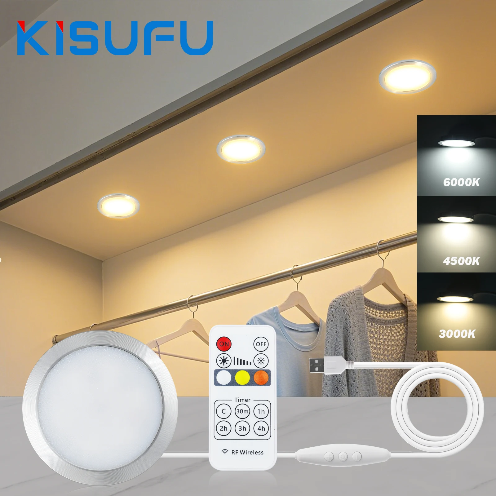 

Светодиодные светильники для шкафа с регулируемой яркостью ‌ С 13 клавишами RF пульт дистанционного управления 5 В 8 мм ультратонкий круглый светодиодный потолочный светильник для кухонной полки настенный шкаф