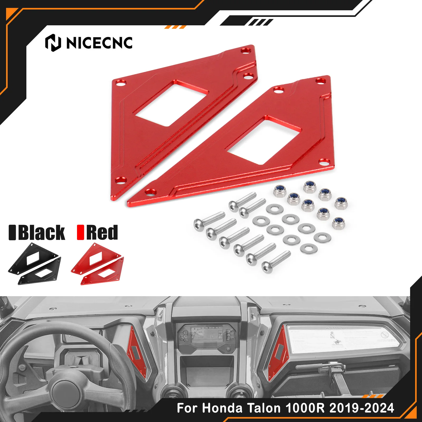 

NICECNC for Honda Talon 1000R 1000X 2019-2024 Special Edition Left and Right Switch Panel Dash Rocker Aluminum ATV Accessories