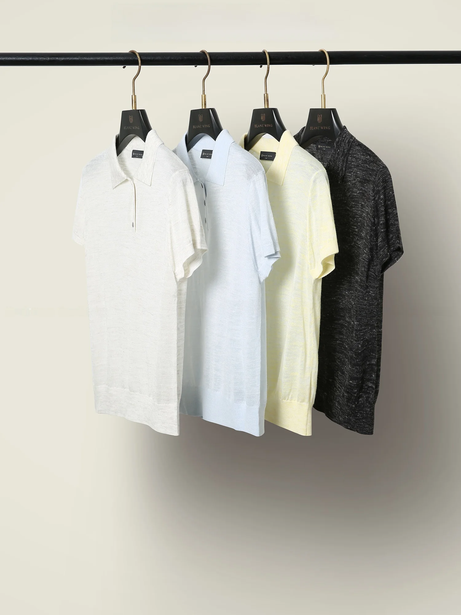 

Blancwing Color Aesthetic 4-Needle Linen Blend Breathable Dry Simple Color Ne ort Sve T for Ladies