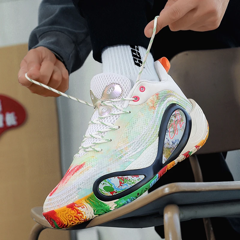 メンズカジュアルバスケットボールスニーカー - 日常着や快適な歩行に最適なクラシックなスポーツスタイルシューズ