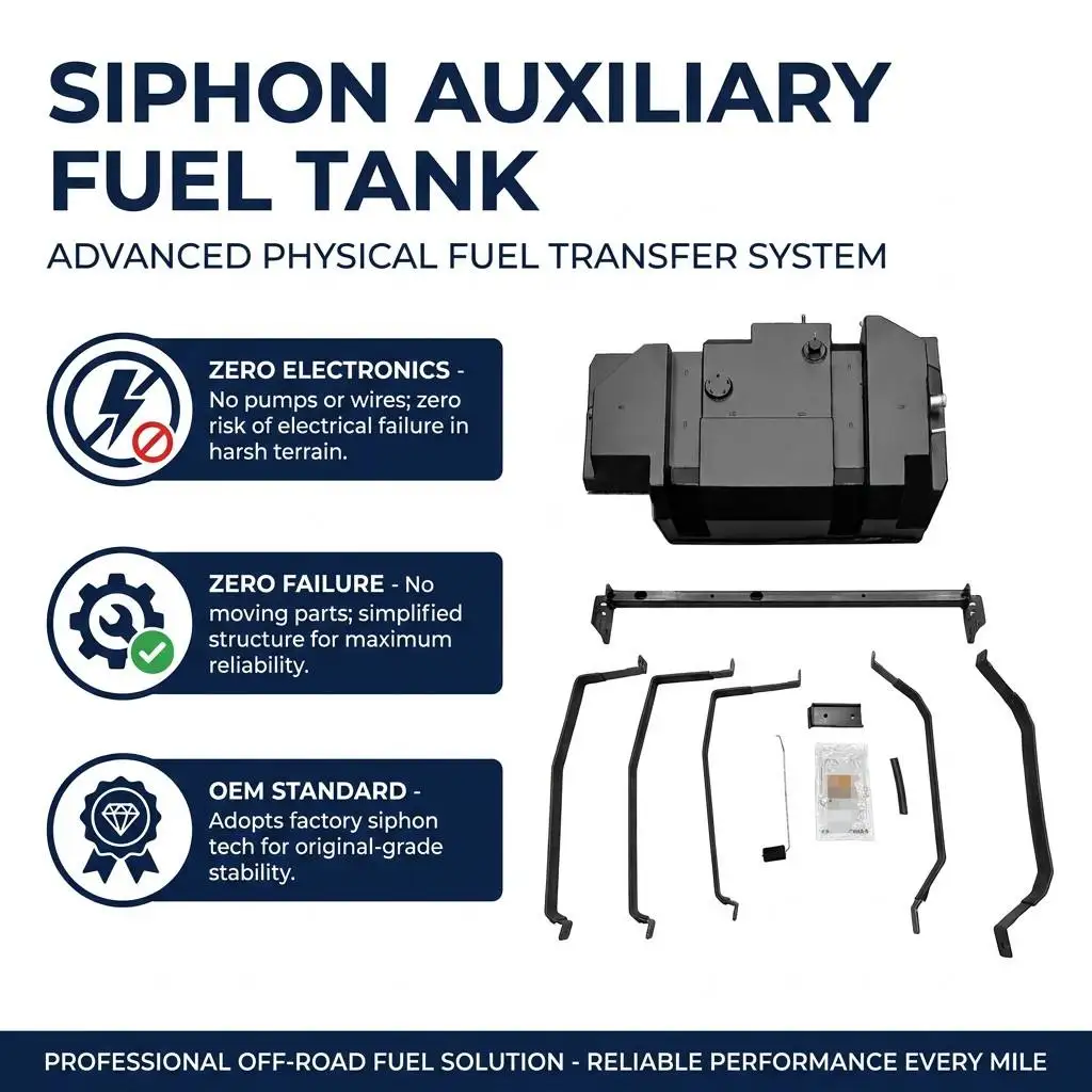 Al-Mg Alloy High Capacity Gas Tank for Jeep Wrangler 4xe JL PHEV Overlanding Aftermarket Performance Fuel Tank  Upgrade Parts