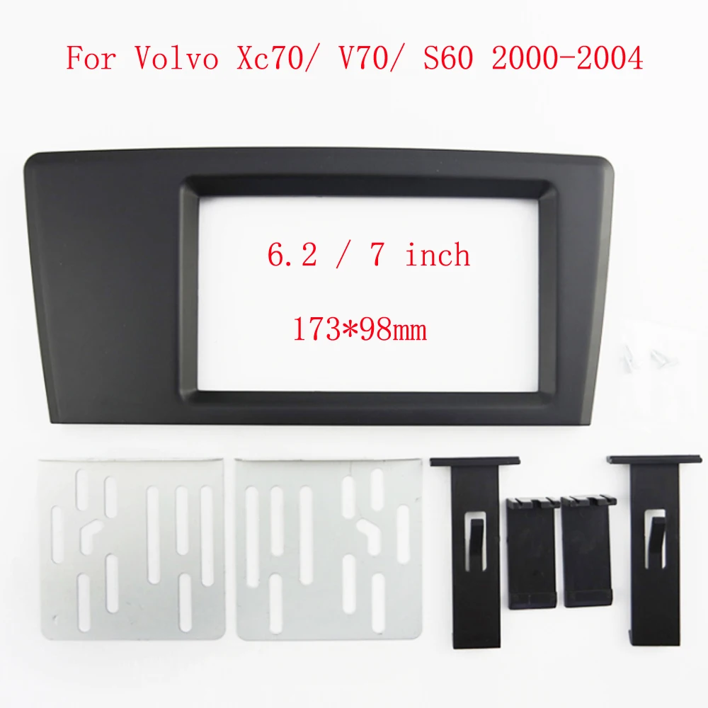 2 Din Car Radio Fascia dla Volvo V70 XC70 S60 2000-2004 DVD Frame Dash Mount Kit Adapter Trim Facial Panel Frame Dashboard Bezel