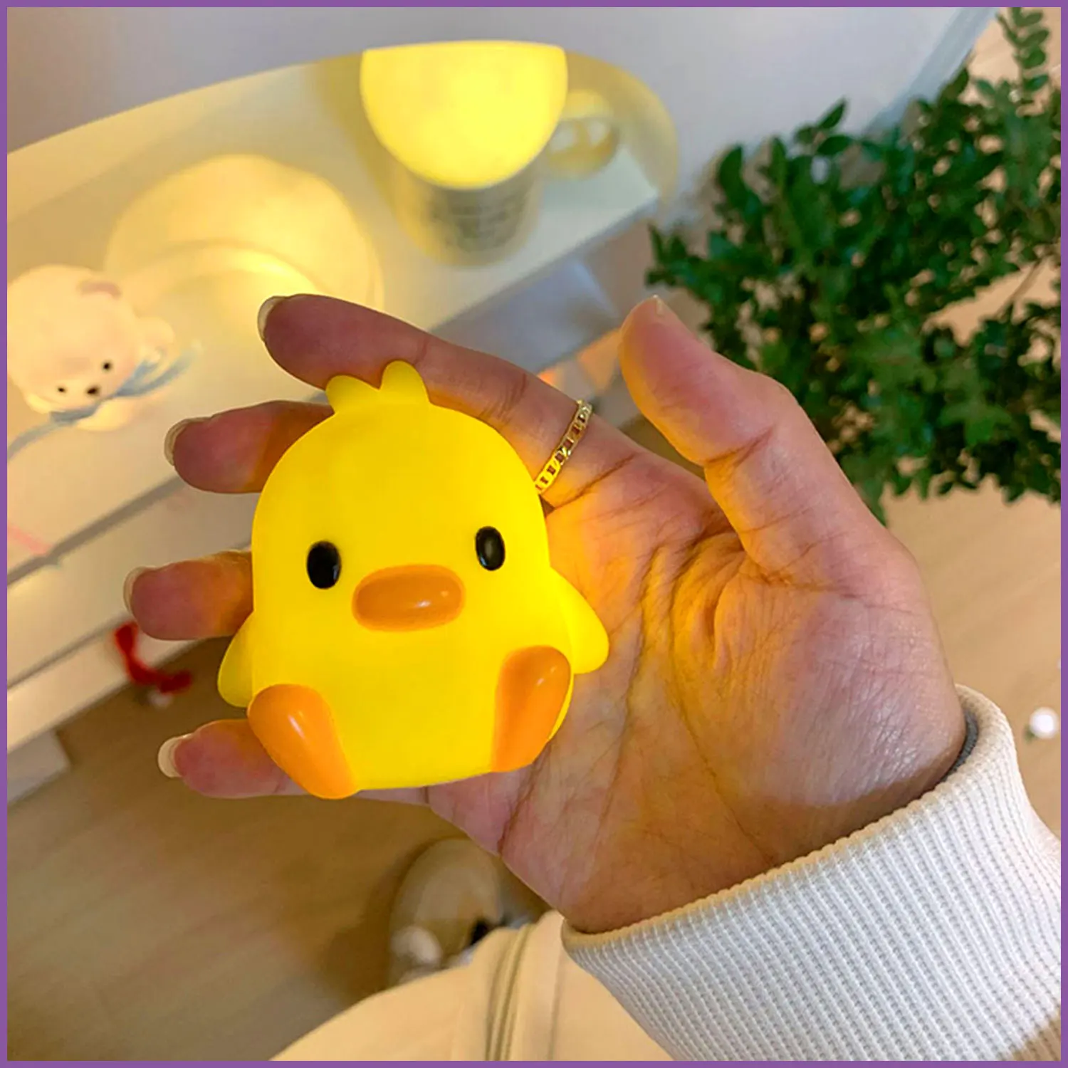 Duck Night Light Bedroom Decoration Cute Cartoon Animal Night Light Christmas Gifts For Kids Room Bedside Sleeping Lamp