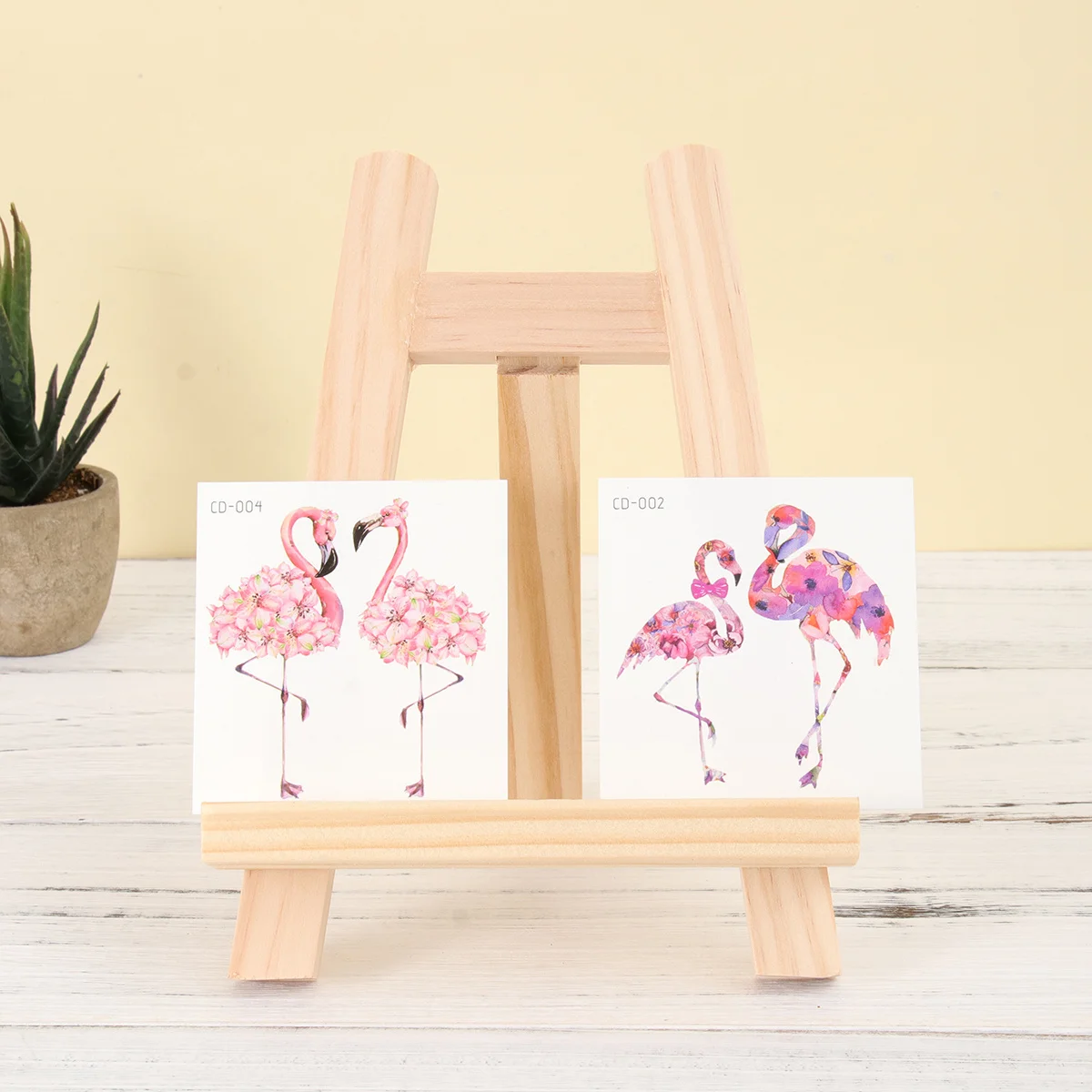 

2Pcs Wood Easel Mini Triangle Stand Table Display Adjustable Holder for Paintings Photos Frames Art Rack Wooden Easel