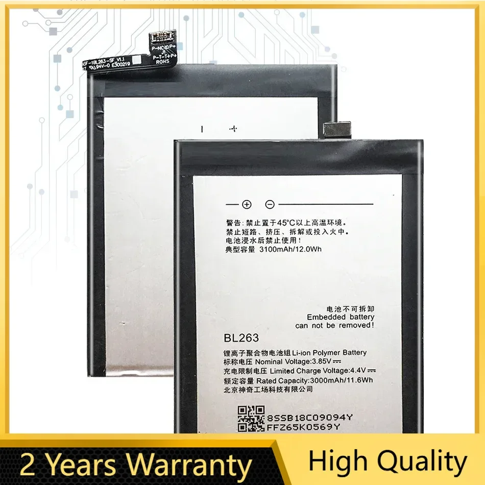 

Certified Quality Mobile Phone Battery Rechargeable For Lenovo ZUK Z2 PRO Z2pro BL263